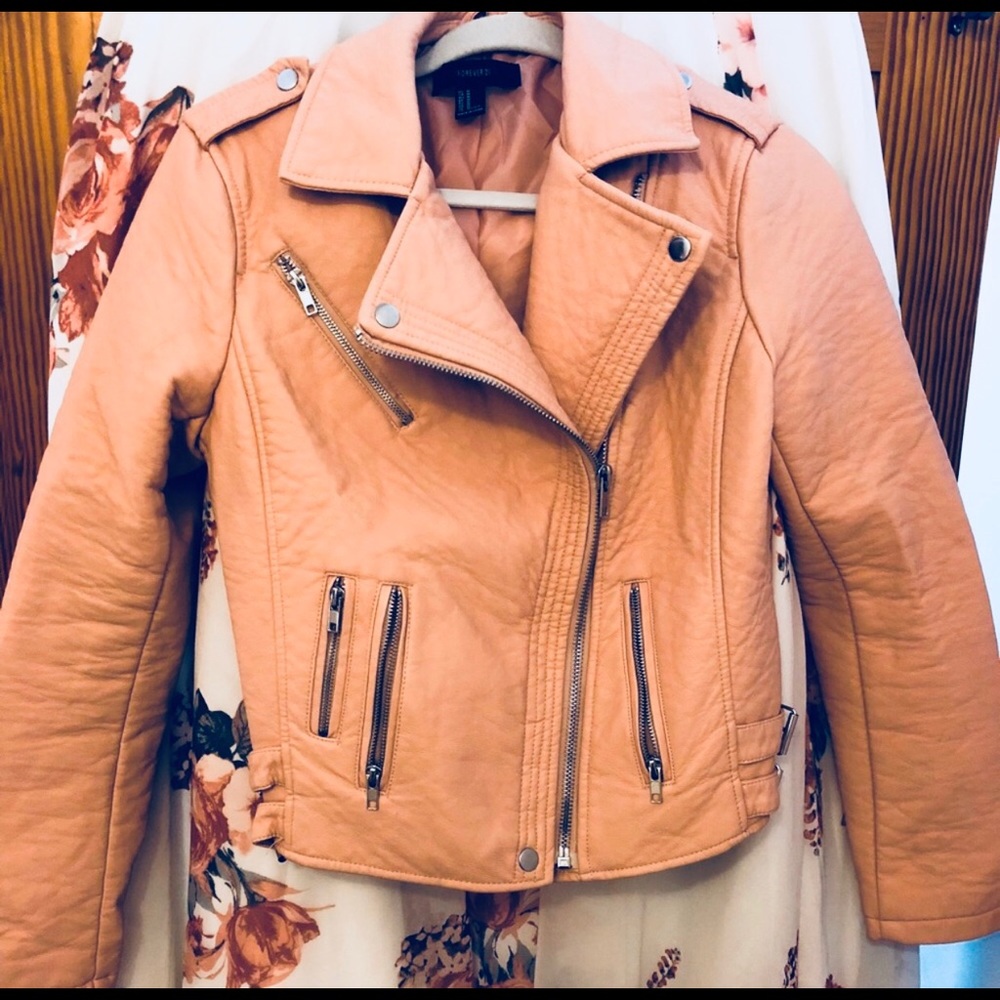 Forever 21 Faux Pink Leather Jacket